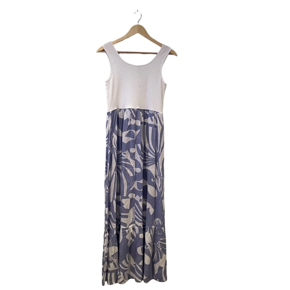 Salty Lemon White Sleeveless Women's Maxi Sundress - Picture 1 of 11